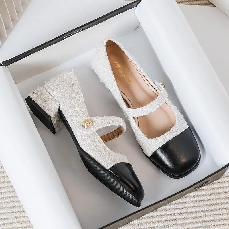 High Heel Leather Loafers: CS256-6 Women&