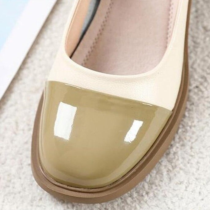 High Heel Leather Loafers in Mixed Colors for Women: TC124 Women&