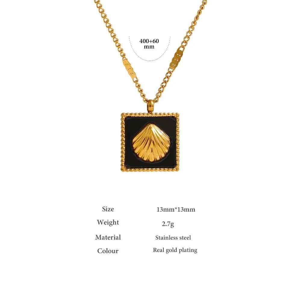 High-Quality Stainless Steel Shell Necklace Charm Jewelry NCJR32 - Touchy Style