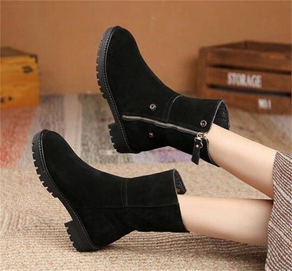 High-Quality Suede Leather Boot Women&