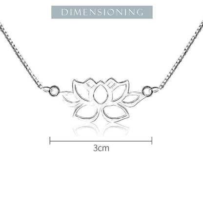 Hollow Out Lotus Necklace - 925 Sterling Silver Charm Jewelry (GX326) - Touchy Style