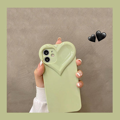 iPhone Cute Phone Cases Korean Heart Girly Clear Case For iPhone 12 11 13 Pro Max X XR XS Max 7 8 Plus SE 2020 Mini - Touchy Style .