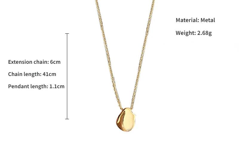 Irregular Matte Geometric Pendant NecklaceCharm Jewelry NCJOI02 - Touchy Style .