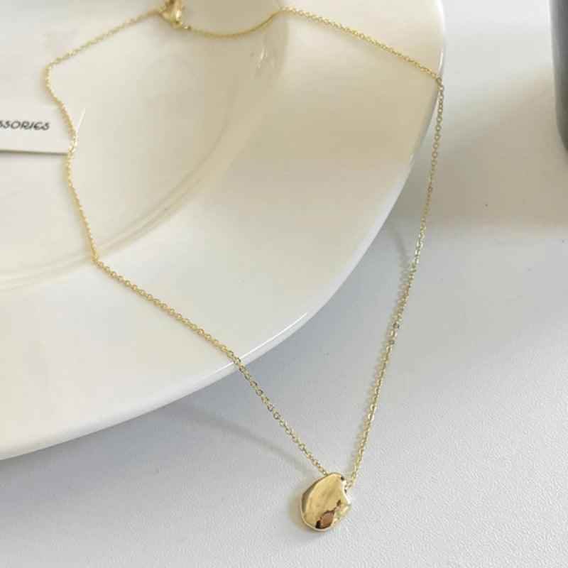 Irregular Matte Geometric Pendant NecklaceCharm Jewelry NCJOI02 - Touchy Style .