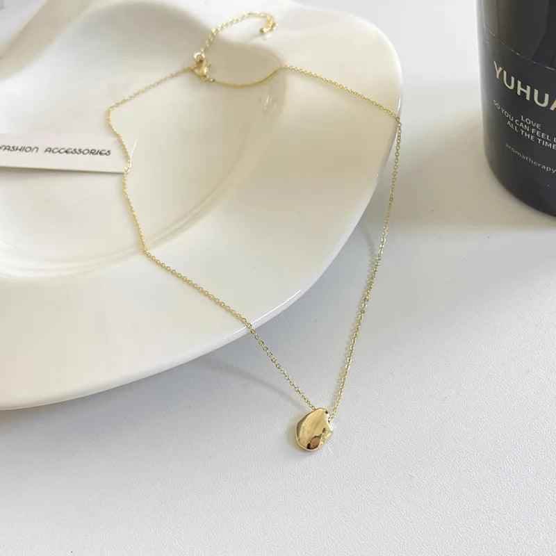 Irregular Matte Geometric Pendant NecklaceCharm Jewelry NCJOI02 - Touchy Style .