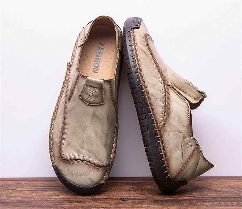 Italy style Men's fashion Flat shoes loafers leisure Genuine