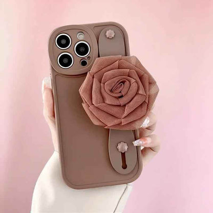 JBCPC1021 Cute Phone Case for Galaxy S23 Ultra, A54, A14, A24, A34, 53, 52, M54, M14, M34, S22, S21 FE, or S20 Plus - 3D Rose Hand Band - Touchy Style