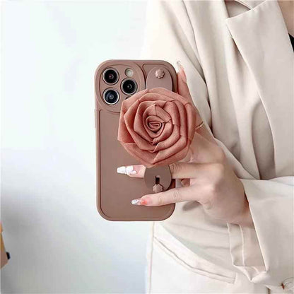 JBCPC1021 Cute Phone Case for Galaxy S23 Ultra, A54, A14, A24, A34, 53, 52, M54, M14, M34, S22, S21 FE, or S20 Plus - 3D Rose Hand Band - Touchy Style