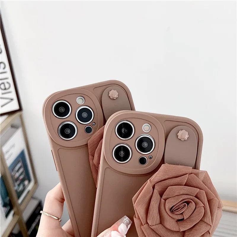 JBCPC1021 Cute Phone Case for Galaxy S23 Ultra, A54, A14, A24, A34, 53, 52, M54, M14, M34, S22, S21 FE, or S20 Plus - 3D Rose Hand Band - Touchy Style