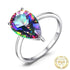 JPACJ917 Finger Ring Charm Jewelry - Rainbow Mystic Quartz 925 Sterling Silver - Touchy Style