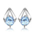 JPAECJ525 Stud Earring Charm Jewelry - Blue Sky Topaz 925 Sterling Silver - Touchy Style