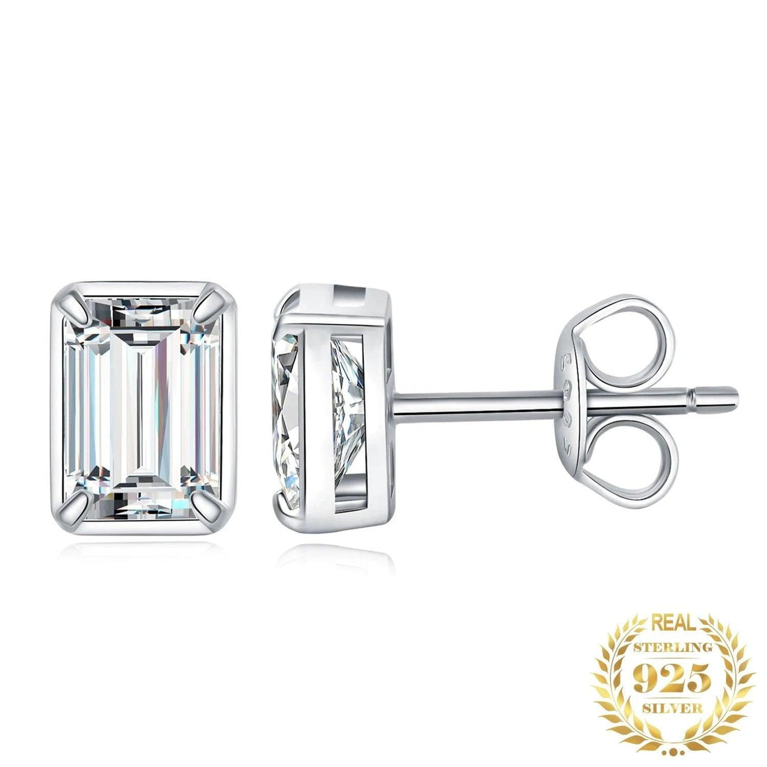 JPCJ233 Stud Earrings Charm Jewelry - 925 Sterling Silver Moissanite D Color - Touchy Style