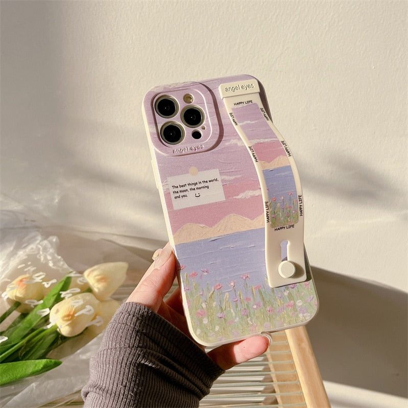 Landscape Painting Cute Phone Cases for iPhone 13, 14 Pro, 12, 11, XS Max,  X, XR, 7, 8 Plus