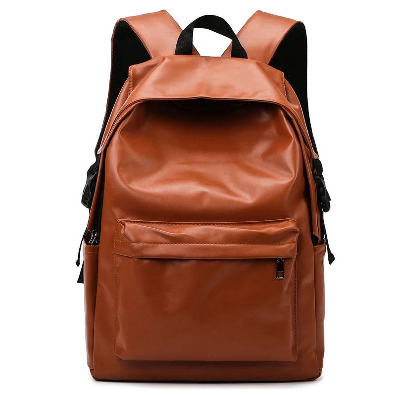 Large Capacity GZ215 Leather Cool Backpack - Ideal for Travel, School, and College - Touchy Style .