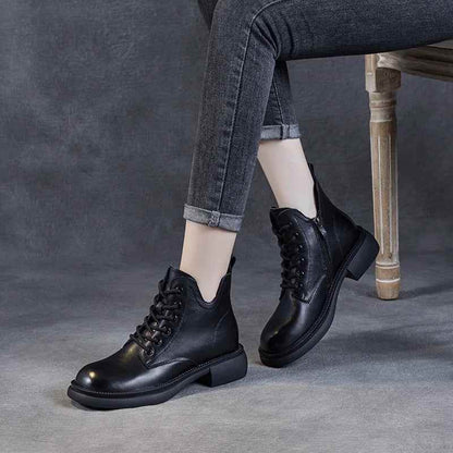 Leather Ankle Boot GCSPO06 - Stylish Women&