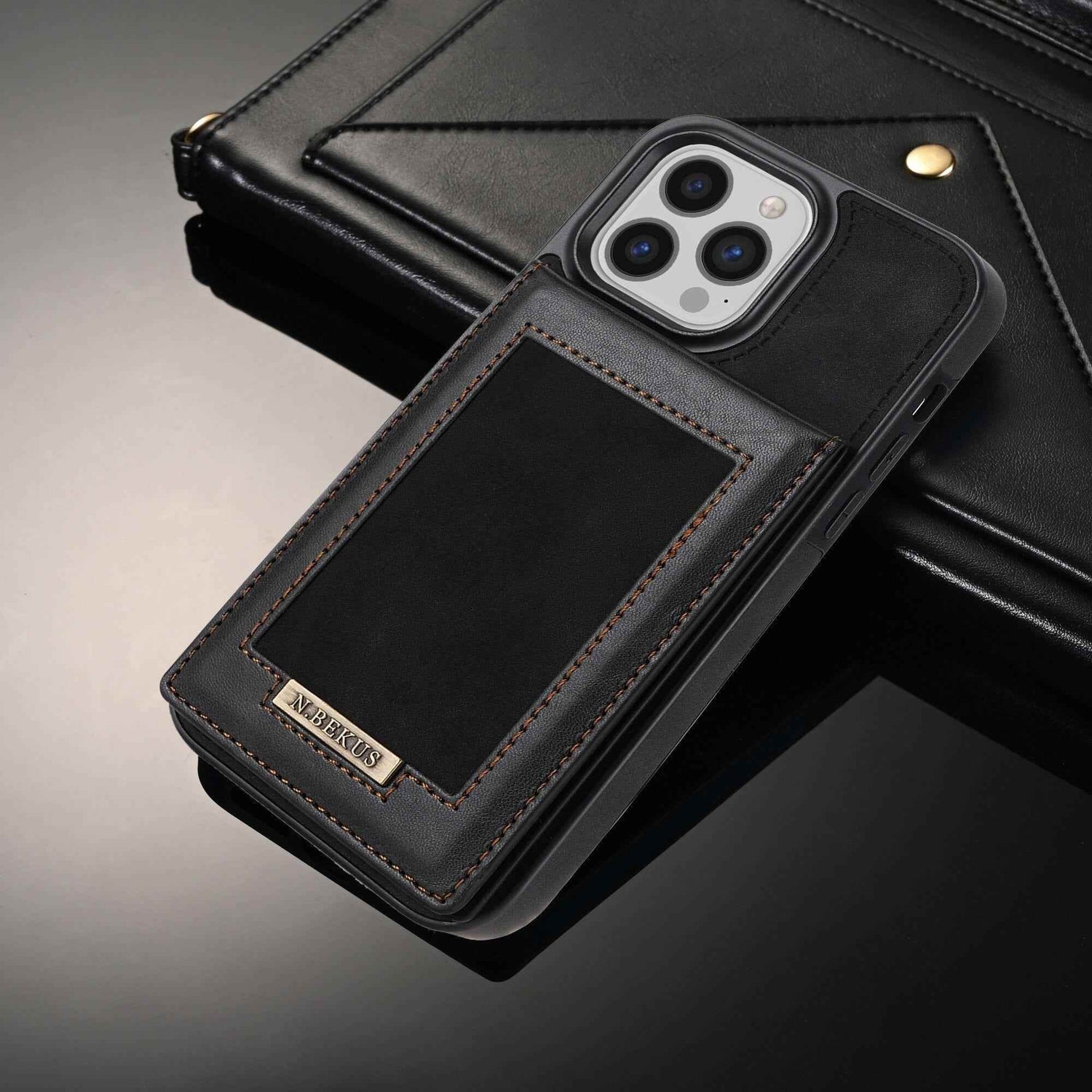 Leather Card Holder Phone Cases for iPhone 13 Pro Max, 14, 12, Mini, 11, X, XS, 7, 8 Plus, 6, 6s, SE 2022(1) - Touchy Style