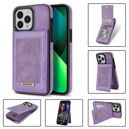 Leather Card Holder Phone Cases for iPhone 13 Pro Max, 14, 12, Mini, 11, X, XS, 7, 8 Plus, 6, 6s, SE 2022(1) - Touchy Style