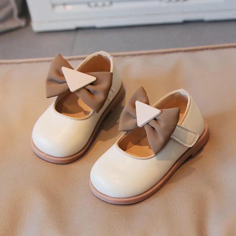 Leather Casual Shoes for Children Girls - Triangular Patch - G06042 - Touchy Style .