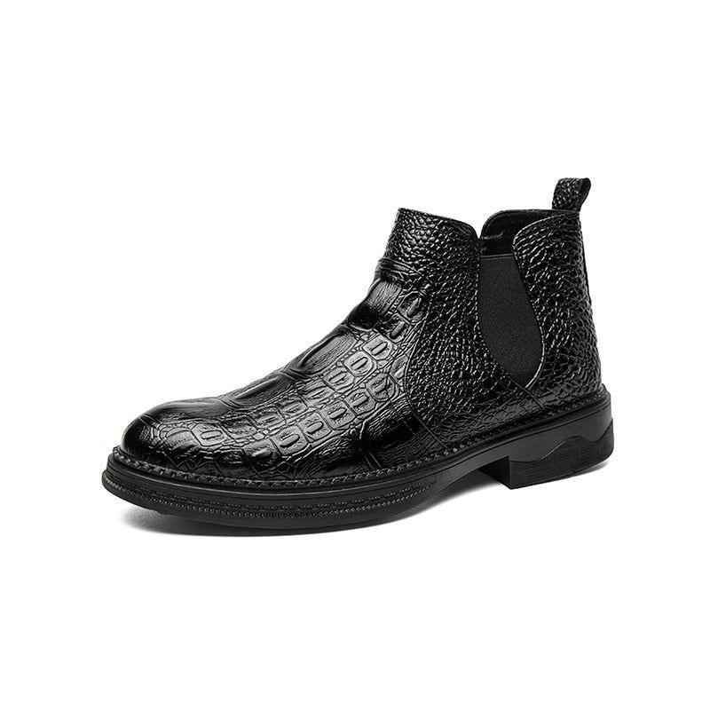 Leather Chelsea Ankle Boots - Men&