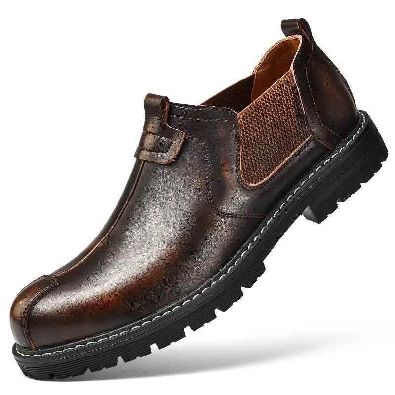 Leather Flats Oxford Brown Men&