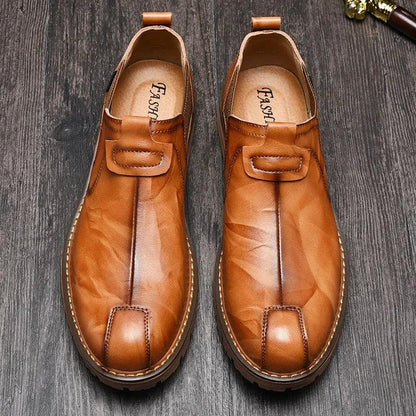 Leather Flats Oxford Brown Men&