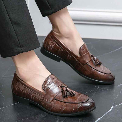 Leather Formal Loafers - Men&