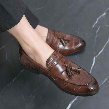 Leather Formal Loafers - Men&