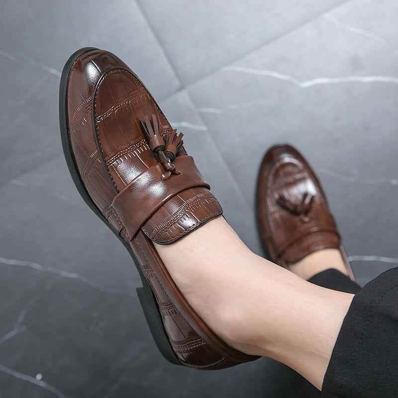 Leather Formal Loafers - Men&