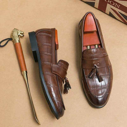 Leather Formal Loafers - Men&