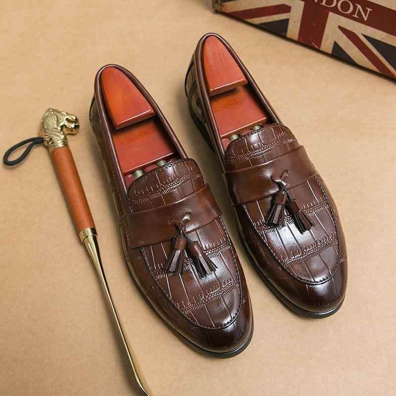 Leather Formal Loafers - Men&