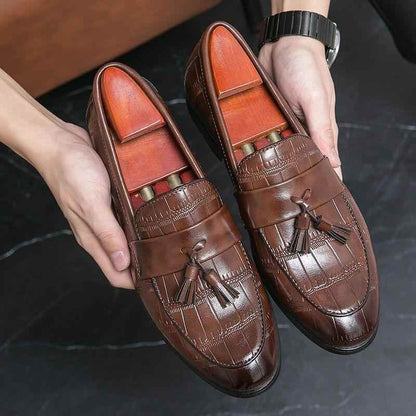 Leather Formal Loafers - Men&