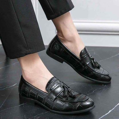 Leather Formal Loafers - Men&