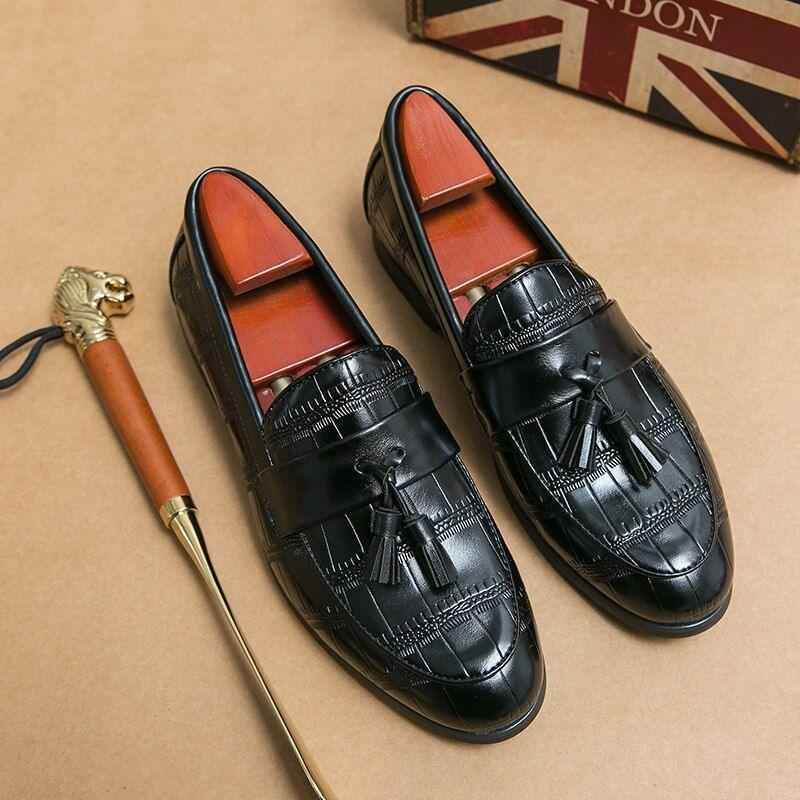 Leather Formal Loafers - Men&