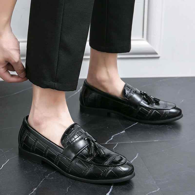 Leather Formal Loafers - Men&