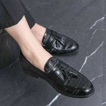 Leather Formal Loafers - Men&