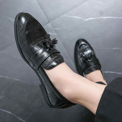 Leather Formal Loafers - Men&