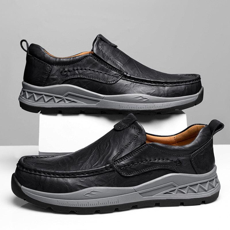 Leather Loafers for Men - Casual Shoes - Flats - GW358 - Touchy Style .