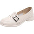 Leather Low Heels Loafers - Women&