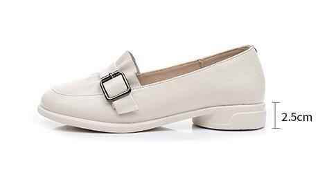 Leather Low Heels Loafers - Women&