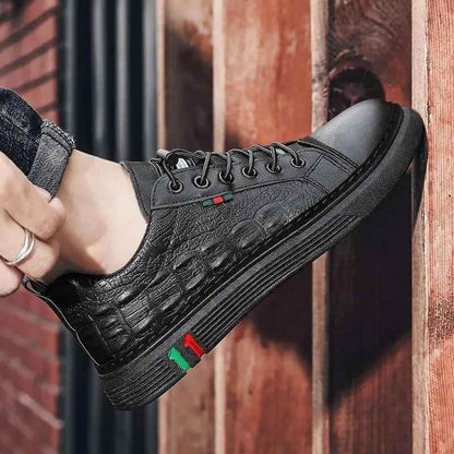 Leather Sports Casual Shoes For Men - WZ1220 Sneakers Loafers - Touchy Style