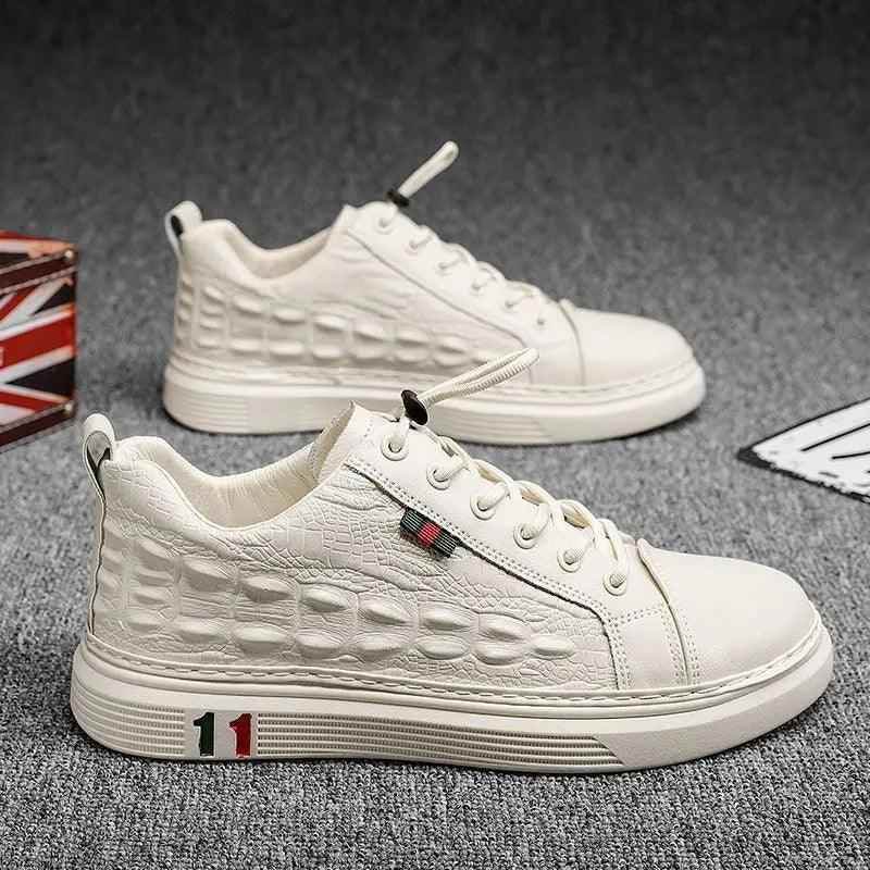 Leather Sports Casual Shoes For Men - WZ1220 Sneakers Loafers - Touchy Style