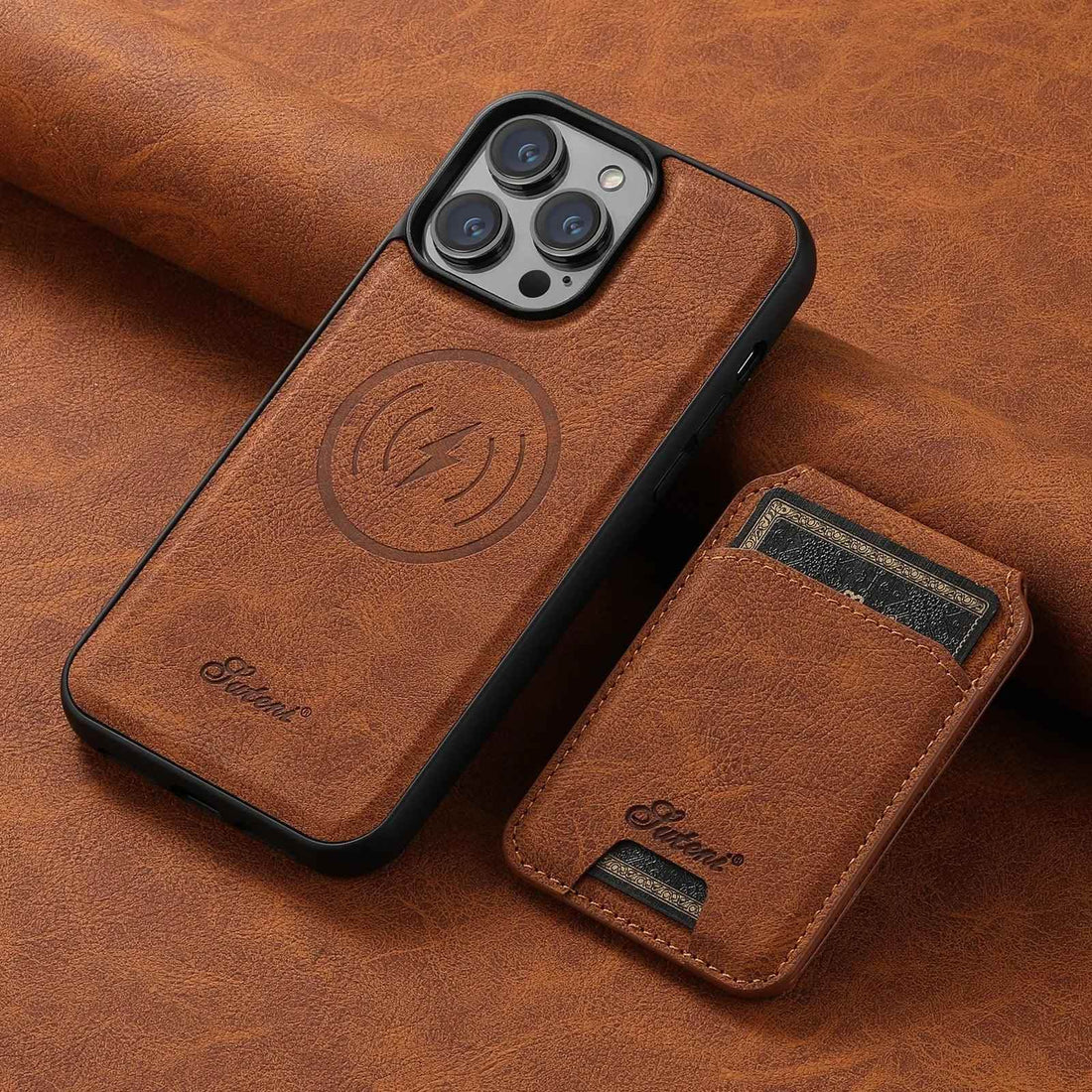 Leather Wallet ACPC317 Cute Phone Case For iPhone 12, 13, 14, and 15 Pro Max Plus - Magnetic Pocket - Touchy Style