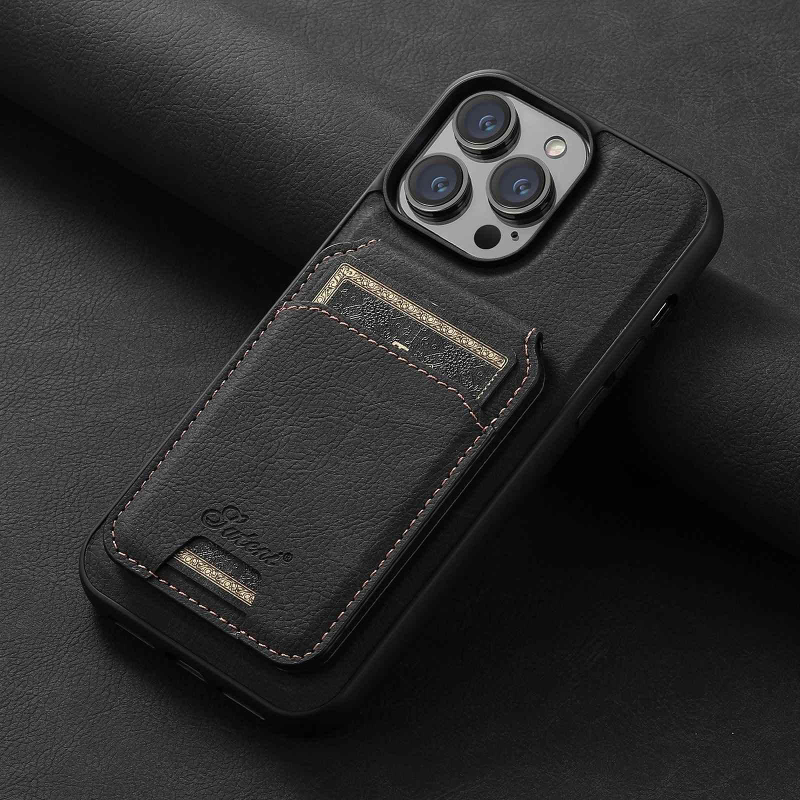 Leather Wallet ACPC317 Cute Phone Case For iPhone 12, 13, 14, and 15 Pro Max Plus - Magnetic Pocket - Touchy Style