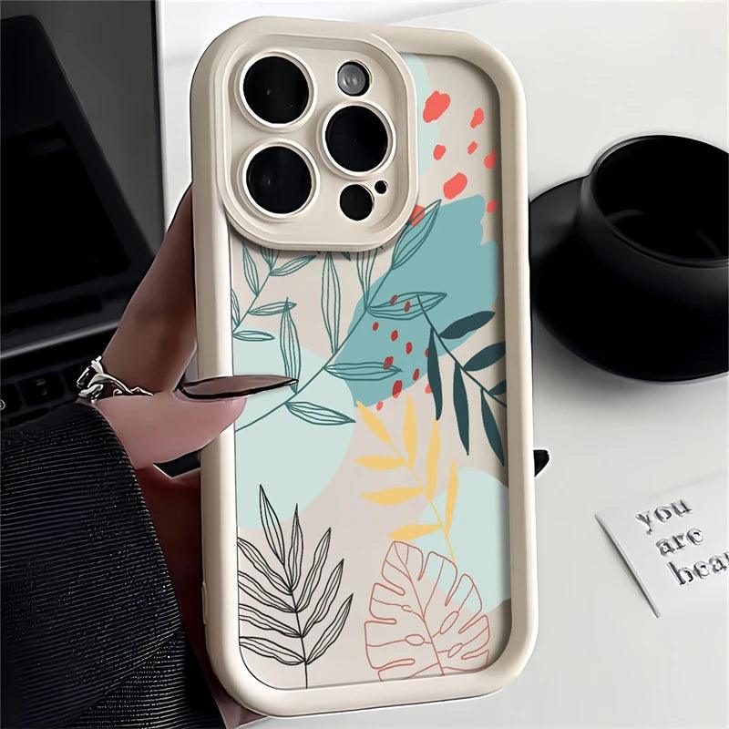 Leaves Cute Phone Case For Huawei Honor 50, 90, 20, 9X Pro, X9, X30, Y9 Prime 2019, Magic 5 Pro - CPC080 Pattern - Touchy Style .