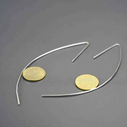 LFJB0159: Minimalism in 925 Sterling Silver – Geometric Drop Earrings Charm Jewelry - Touchy Style