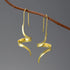 LFJB0283 Curved Lines Asymmetrical Drop Earring Charm Jewelry 925 Sterling Silver - Touchy Style .