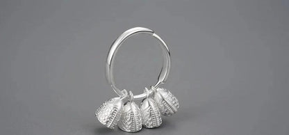LFJD0041 Fish Bell Charm Ring: 925 Sterling Silver Finger Jewelry - Touchy Style .