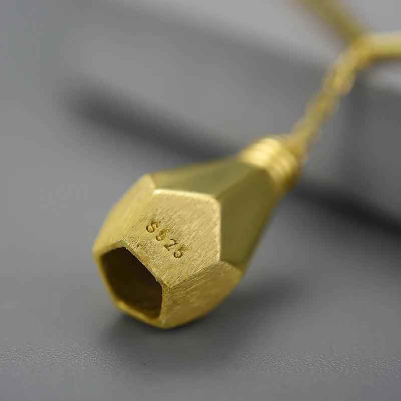LFJF0058 Light Bulb Pendant Necklace Charm Jewelry - 925 Sterling Silver - Touchy Style
