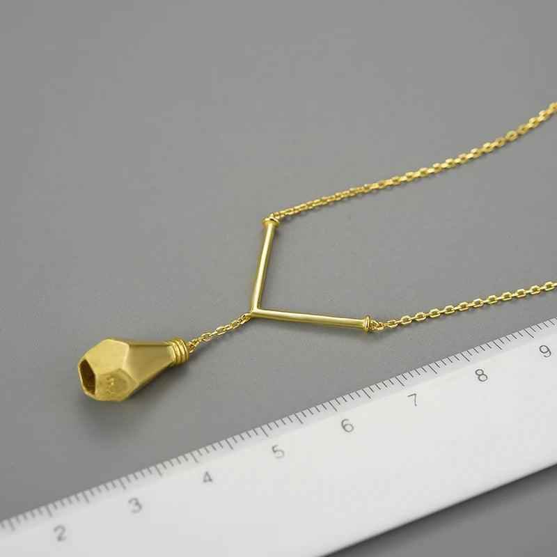 LFJF0058 Light Bulb Pendant Necklace Charm Jewelry - 925 Sterling Silver - Touchy Style