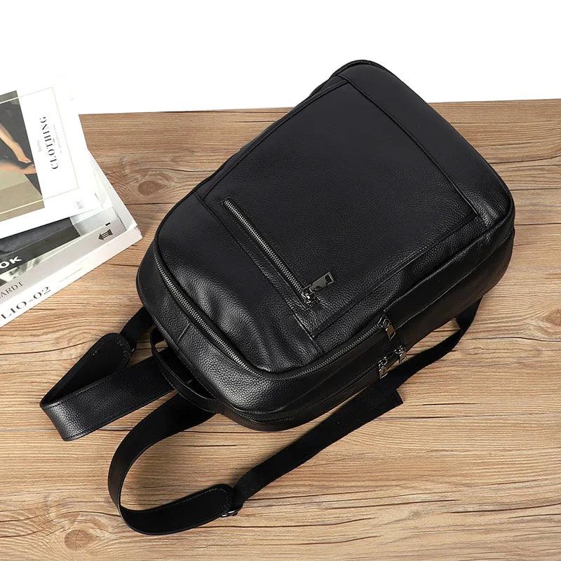 LH336 Cool Backpack - Genuine Leather Laptop Bag For Men - Touchy Style